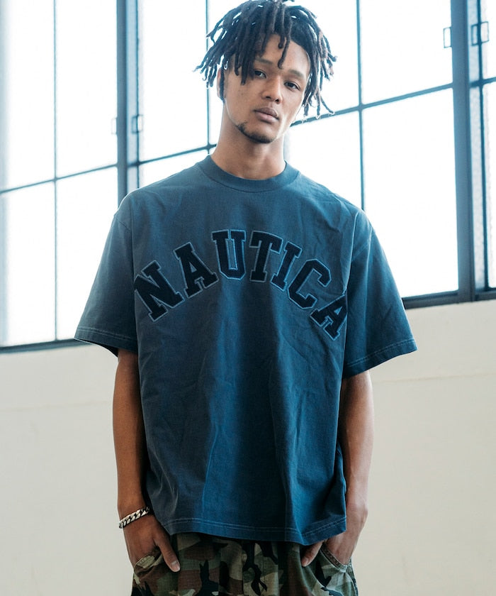 NAUTICA Pigment Dyed Arch Logo S/S Tee 復古染色拱形LOGO短袖T恤上衣