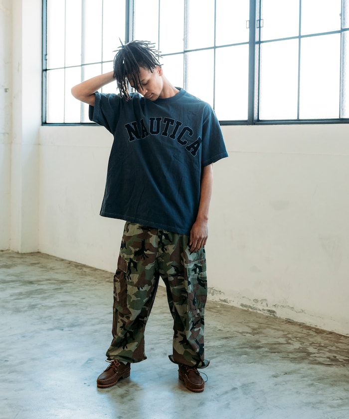 NAUTICA Pigment Dyed Arch Logo S/S Tee 復古染色拱形LOGO短袖T恤上衣