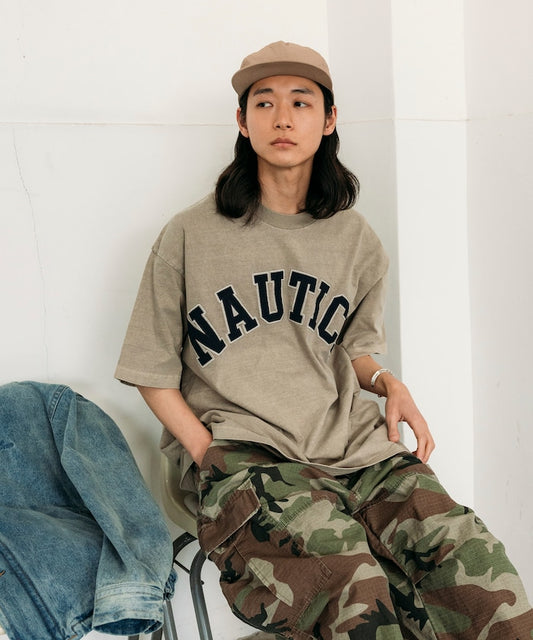 NAUTICA Pigment Dyed Arch Logo S/S Tee 復古染色拱形LOGO短袖T恤上衣