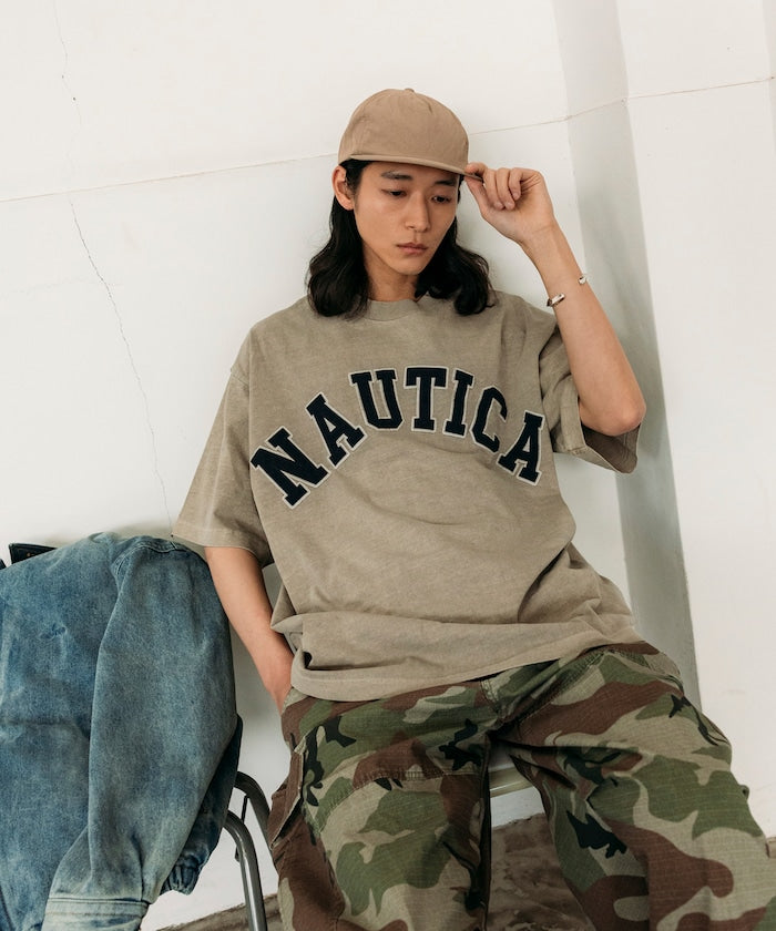 NAUTICA Pigment Dyed Arch Logo S/S Tee 復古染色拱形LOGO短袖T恤上衣