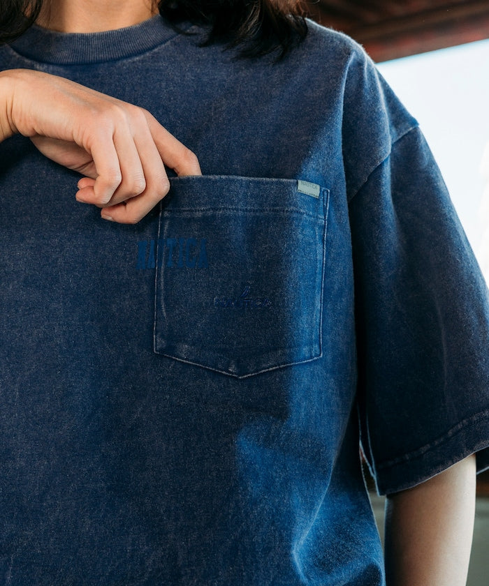 NAUTICA Bleach Washed Hidden Logo S/S PKT Tee 漂染隱藏LOGO短袖口袋T恤上衣
