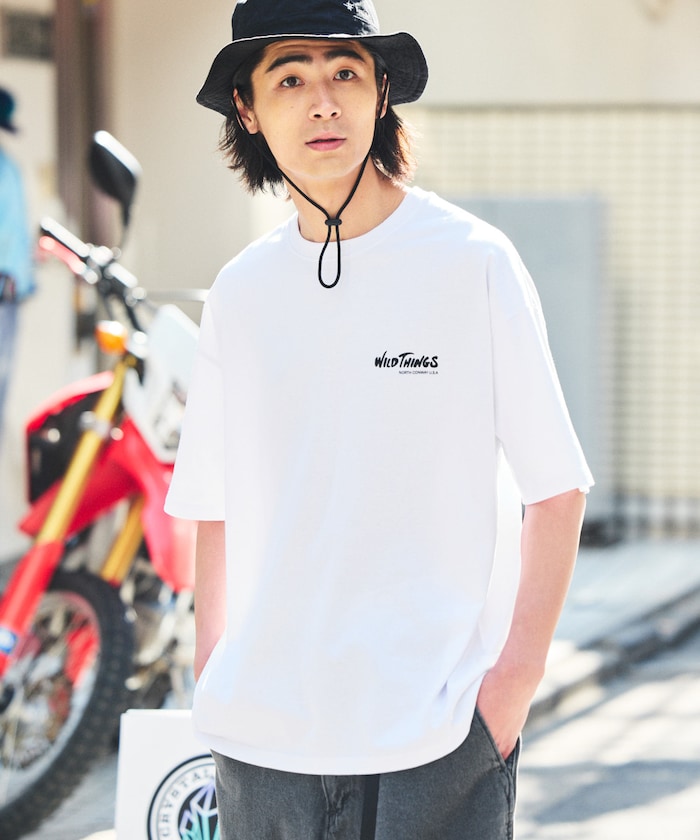 WILD THINGS × FREAK'S STORE 寬版LOGO圓領短袖T恤上衣