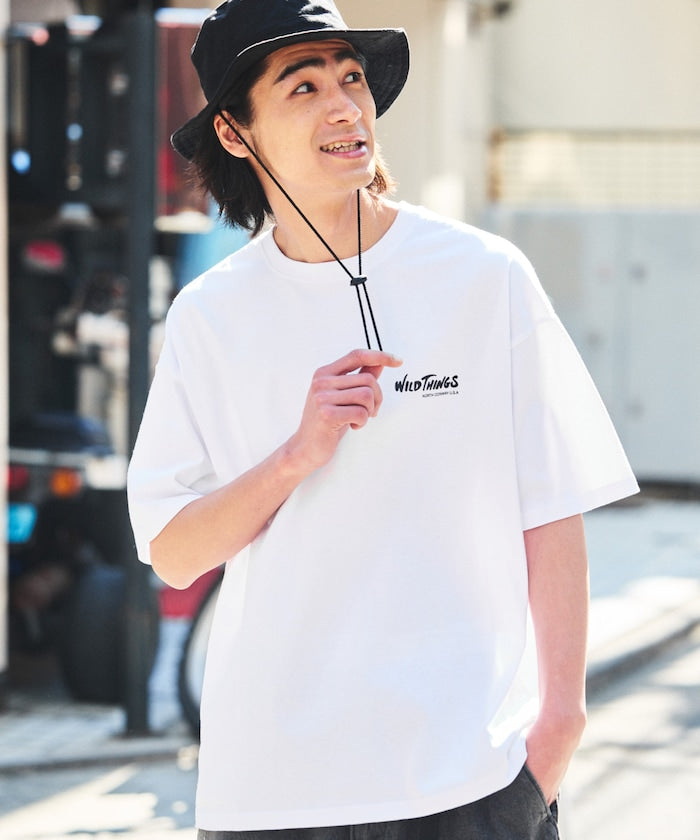 WILD THINGS × FREAK'S STORE 寬版LOGO圓領短袖T恤上衣