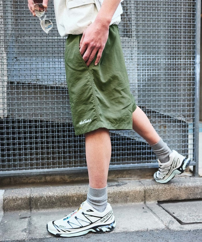 WILD THINGS × FREAK'S STORE 刺繡LOGO登山短褲