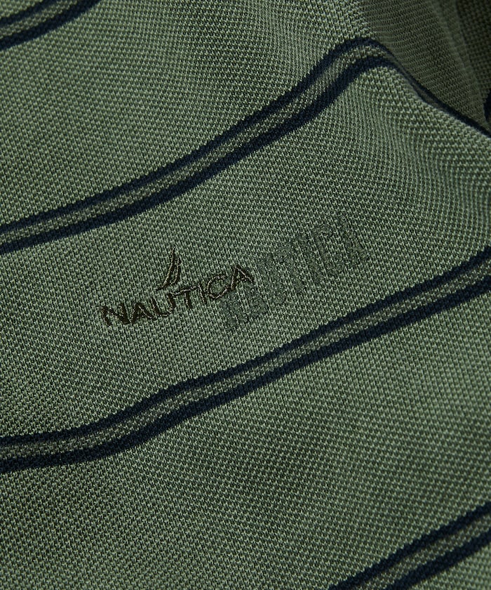 NAUTICA 復古染色條紋短袖Polo衫