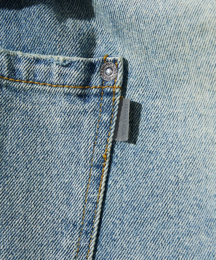 NAUTICA Super Wide Curve Double Knee Denim Cropped Pants 超寬版弧形雙層牛仔九分褲