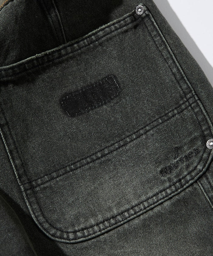 NAUTICA Super Wide Curve Double Knee Denim Cropped Pants 超寬版弧形雙層牛仔九分褲