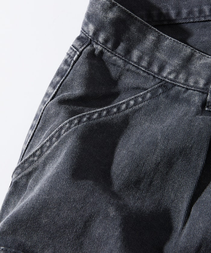 FREAK'S STORE Wide silhouette baggy double knee denim shorts 寬版牛仔短褲