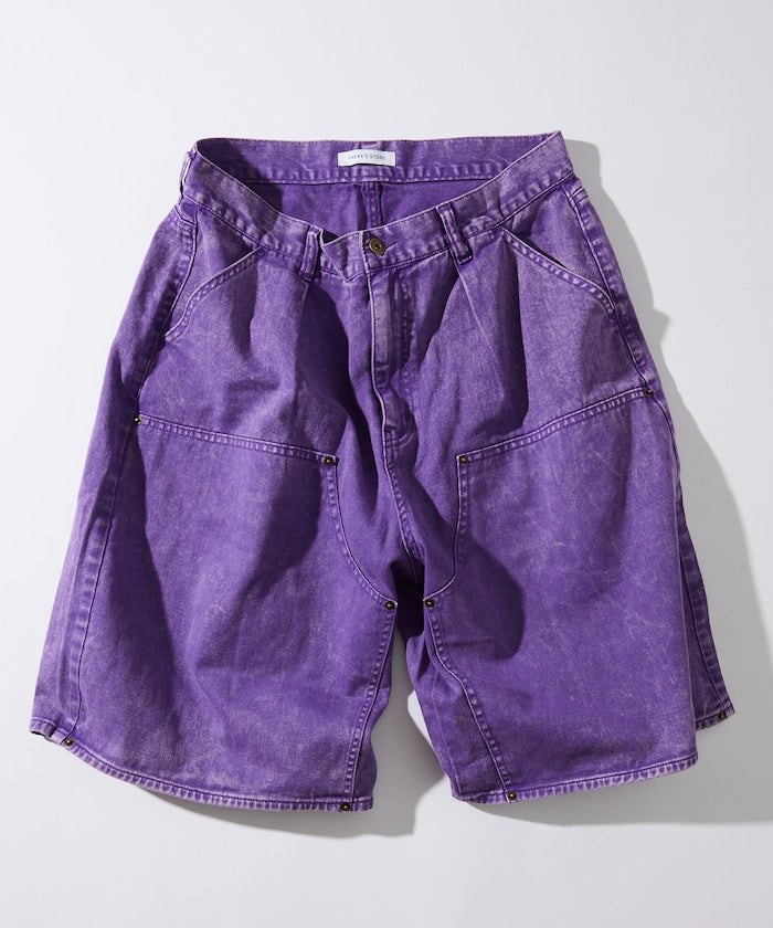 FREAK'S STORE Wide silhouette baggy double knee denim shorts 寬版牛仔短褲