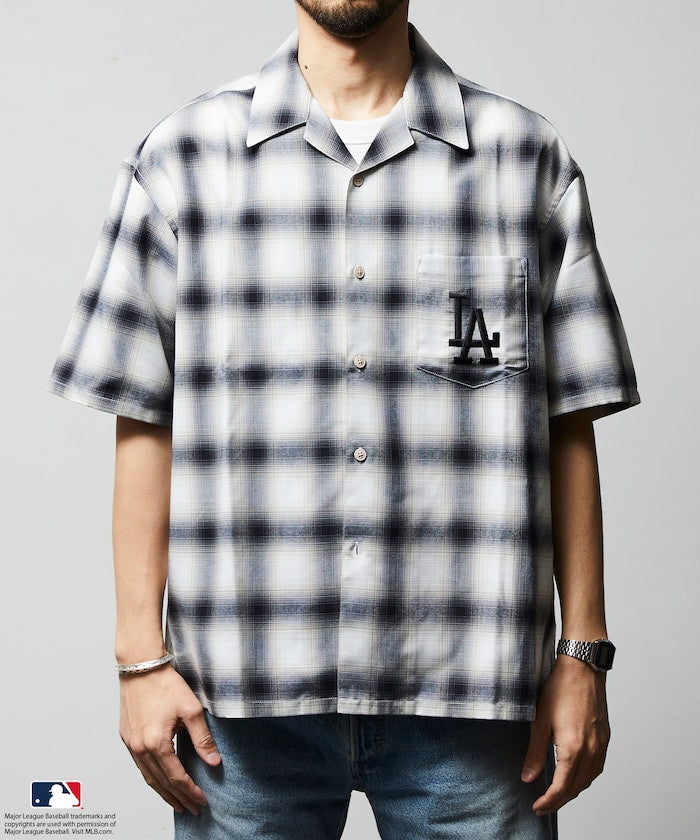 FREAK'S STORE Custom MLB short sleeve check shirt 短袖格紋襯衫