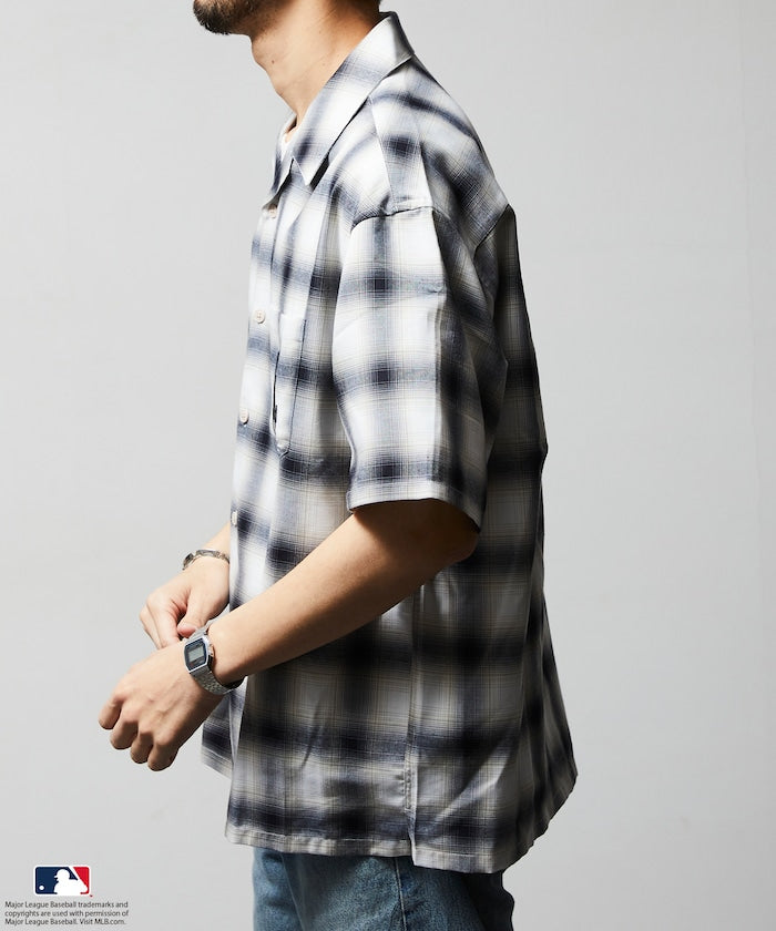 FREAK'S STORE Custom MLB short sleeve check shirt 短袖格紋襯衫