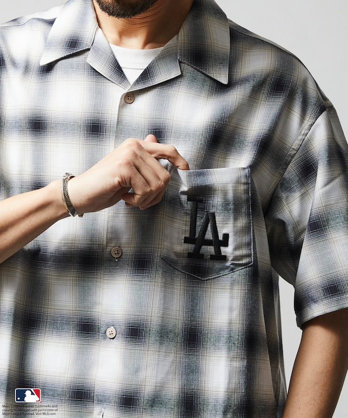 FREAK'S STORE Custom MLB short sleeve check shirt 短袖格紋襯衫
