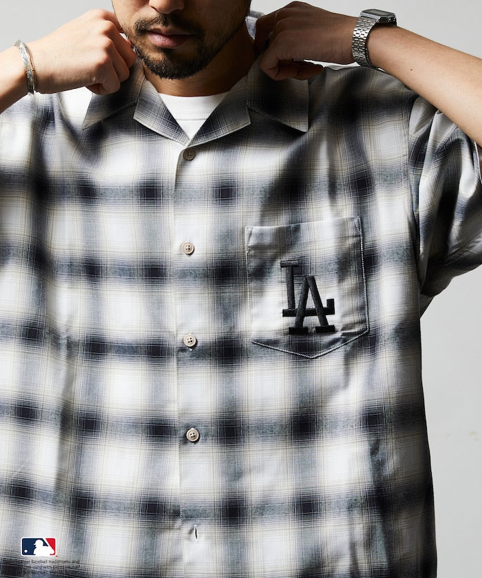 FREAK'S STORE Custom MLB short sleeve check shirt 短袖格紋襯衫
