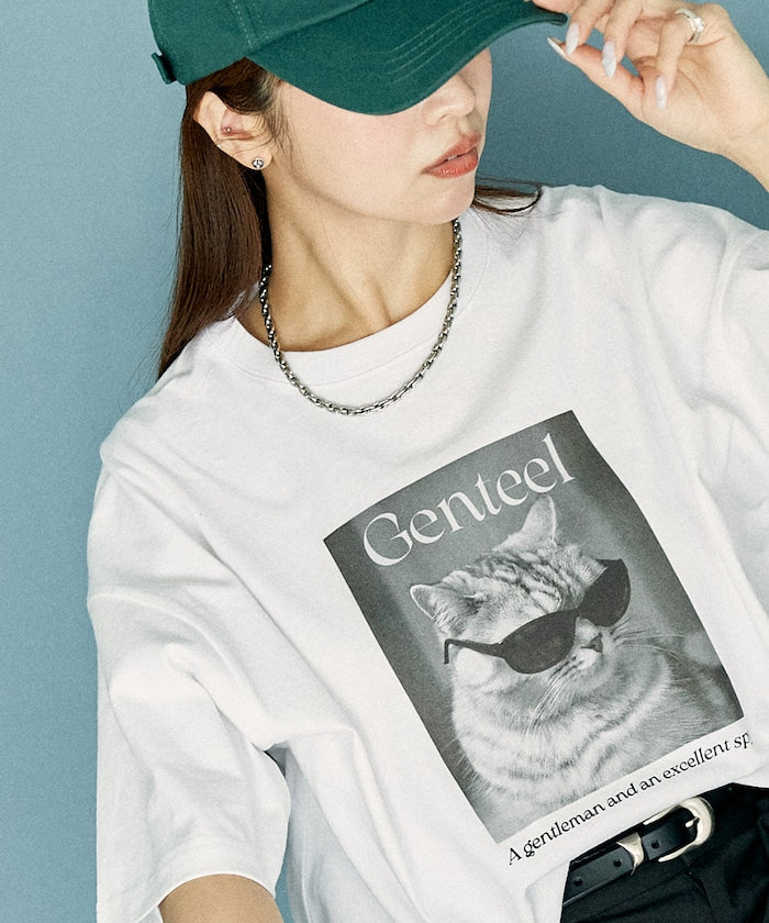 PUBLUX 限定 Genteel 貓咪印花 T 恤