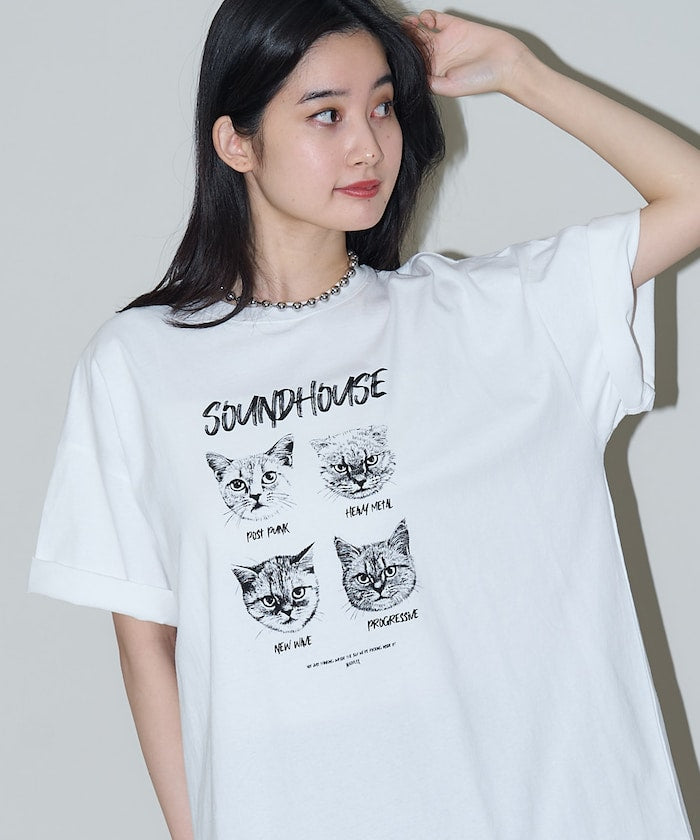 PUBLUX 限定 SOUNDHOUSE 貓咪印花 T 恤