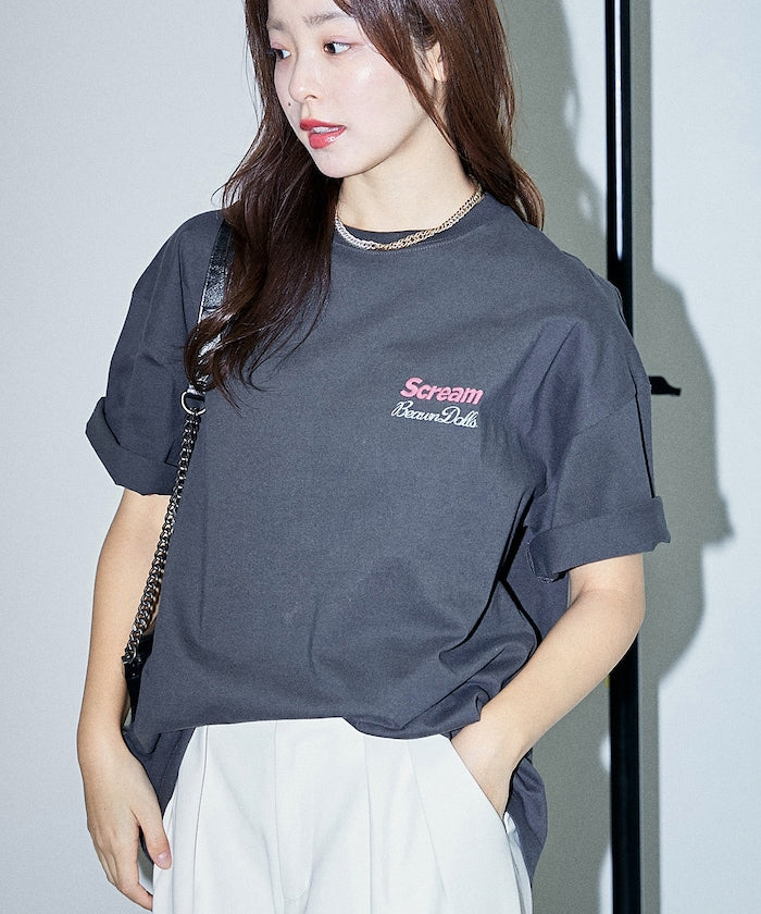 PUBLUX French Bulldog Animal Print T-shirts 刺繡短袖T恤