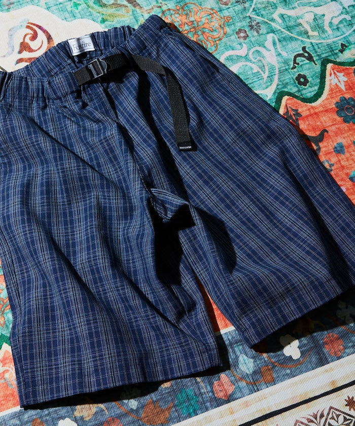 FREAK'S STORE x Foxfire Fishing Satellite Pants 寬版格紋短褲