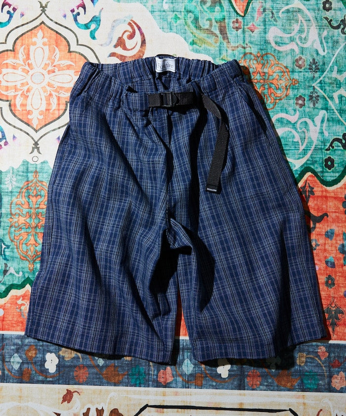 FREAK'S STORE x Foxfire Fishing Satellite Pants 寬版格紋短褲