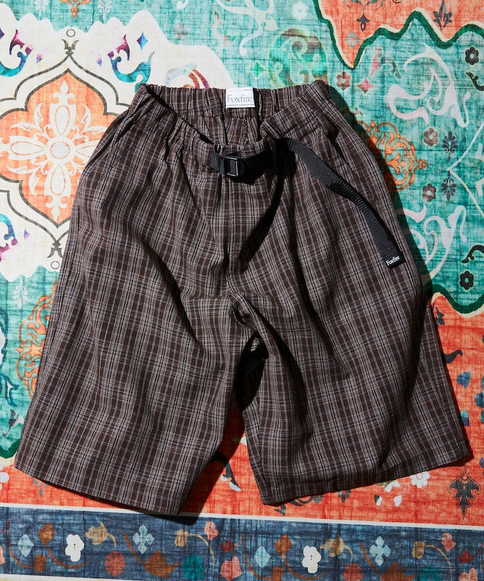 FREAK'S STORE x Foxfire Fishing Satellite Pants 寬版格紋短褲