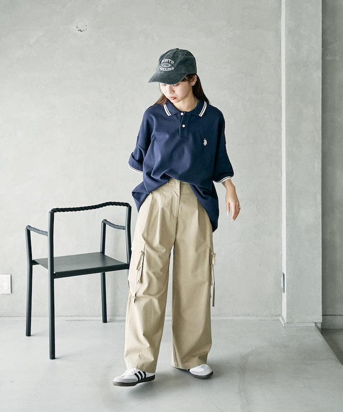 U.S. POLO ASSN. Special order pique line polo shirt 限定條紋Polo衫