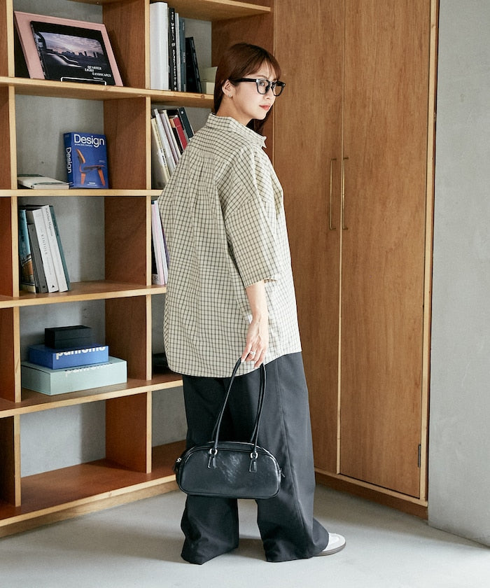 U.S. POLO ASSN. one-point embroidered check short sleeve shirt 限定刺繡格紋短袖襯衫