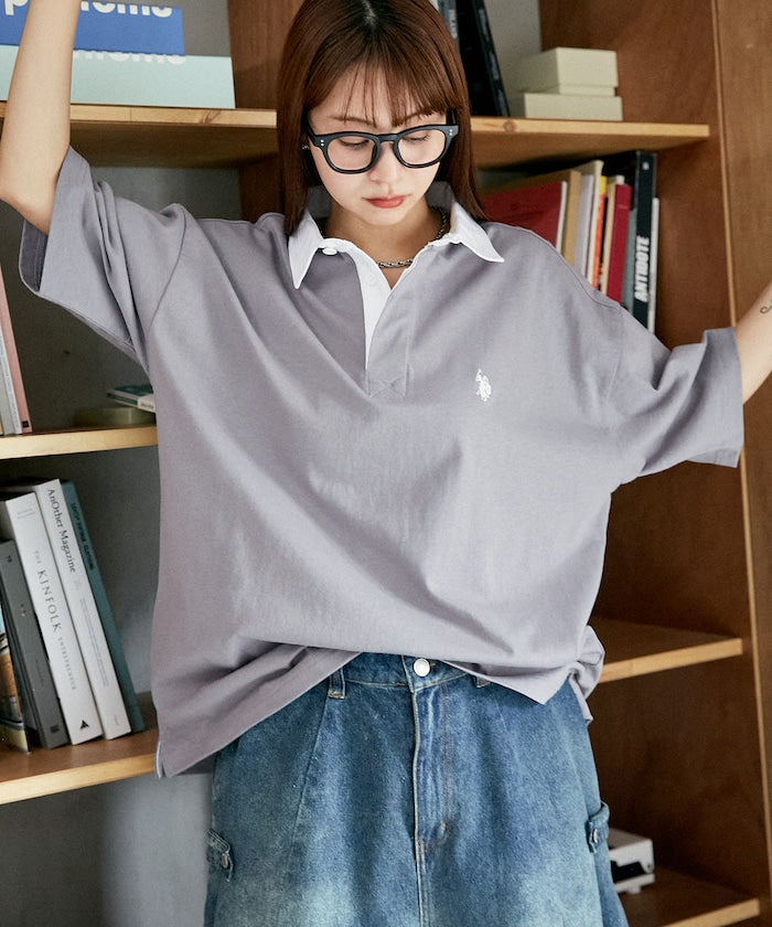 U.S. POLO ASSN. Custom-made embroidered rugby shirt 簡約刺繡Polo衫