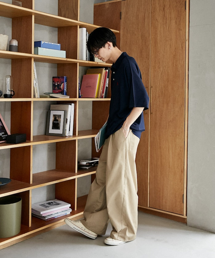 U.S. POLO ASSN. Special order Knit polo shirt with one-point embroidery  針織刺繡Polo衫