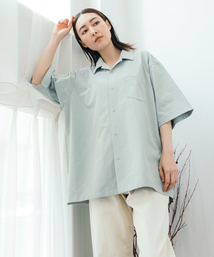 FREAK'S STORE AIRDRY big silhouette open collar shirt 高機能短袖襯衫