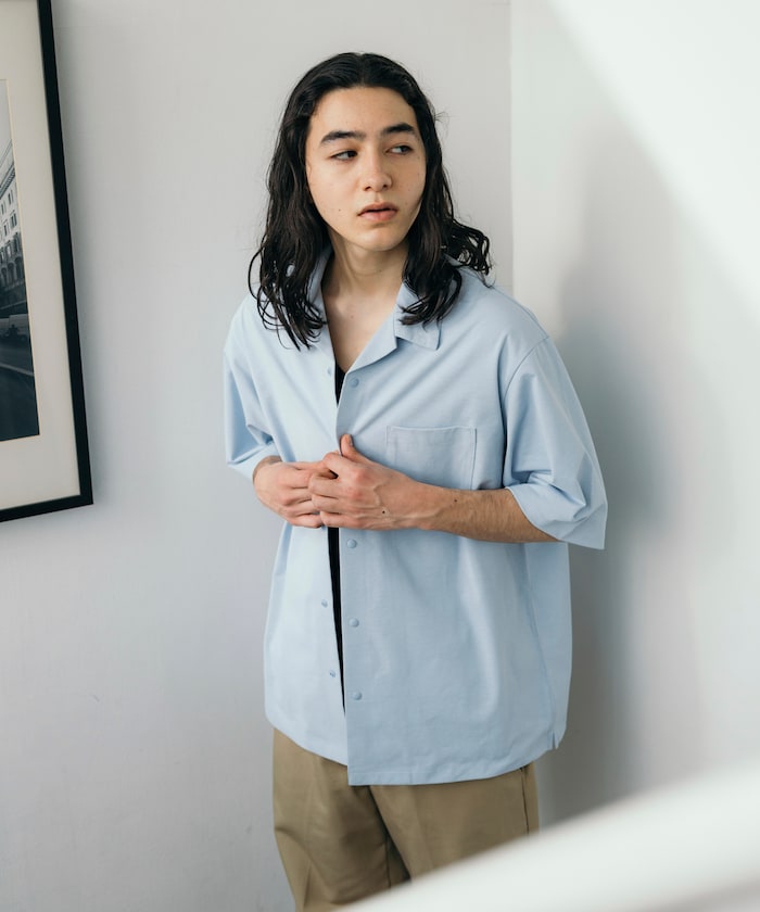 FREAK'S STORE AIRDRY big silhouette open collar shirt 高機能短袖襯衫
