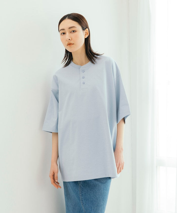 FREAK'S STORE AIRDRY 7.7 oz. big silhouette Henley neck T-shirt 亨利领 T恤