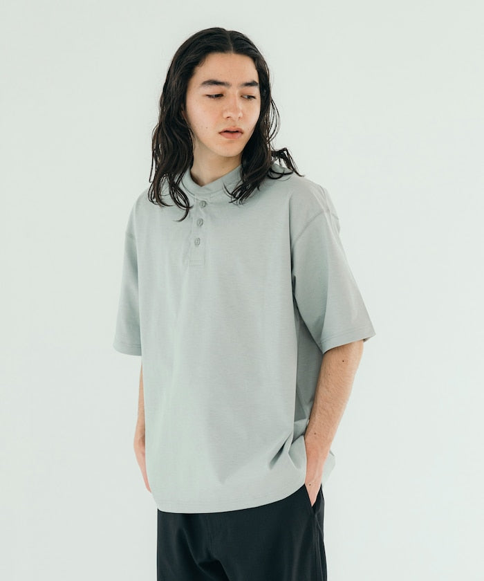 FREAK'S STORE AIRDRY 7.7 oz. big silhouette Henley neck T-shirt 亨利领 T恤
