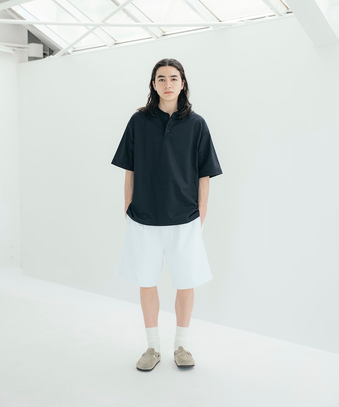 FREAK'S STORE AIRDRY 7.7 oz. big silhouette Henley neck T-shirt 亨利领 T恤
