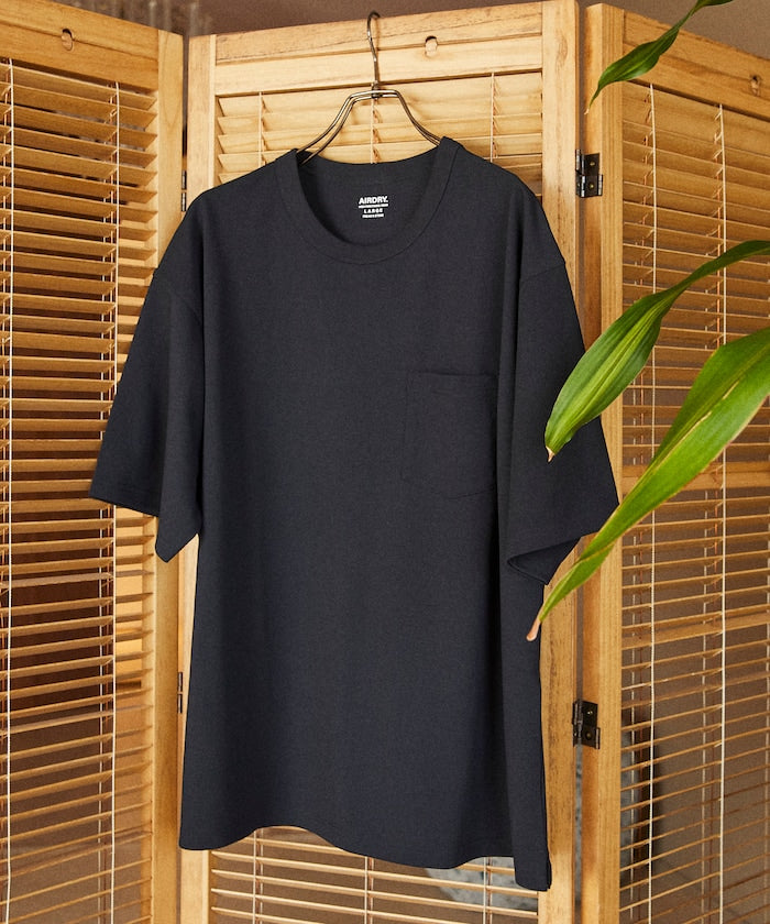 FREAK'S STORE AIRDRY pique knit crew neck pocket T-shirt 圓領口袋T恤