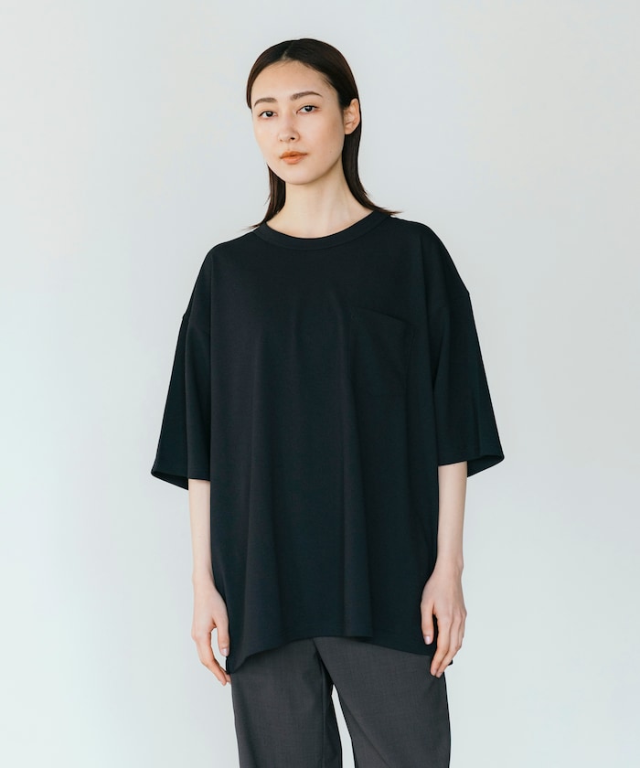 FREAK'S STORE AIRDRY pique knit crew neck pocket T-shirt 圓領口袋T恤
