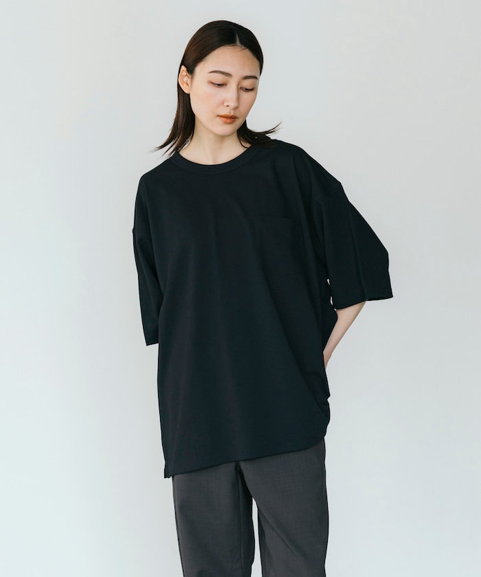 FREAK'S STORE AIRDRY pique knit crew neck pocket T-shirt 圓領口袋T恤
