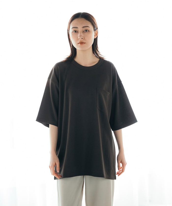 FREAK'S STORE AIRDRY pique knit crew neck pocket T-shirt 圓領口袋T恤