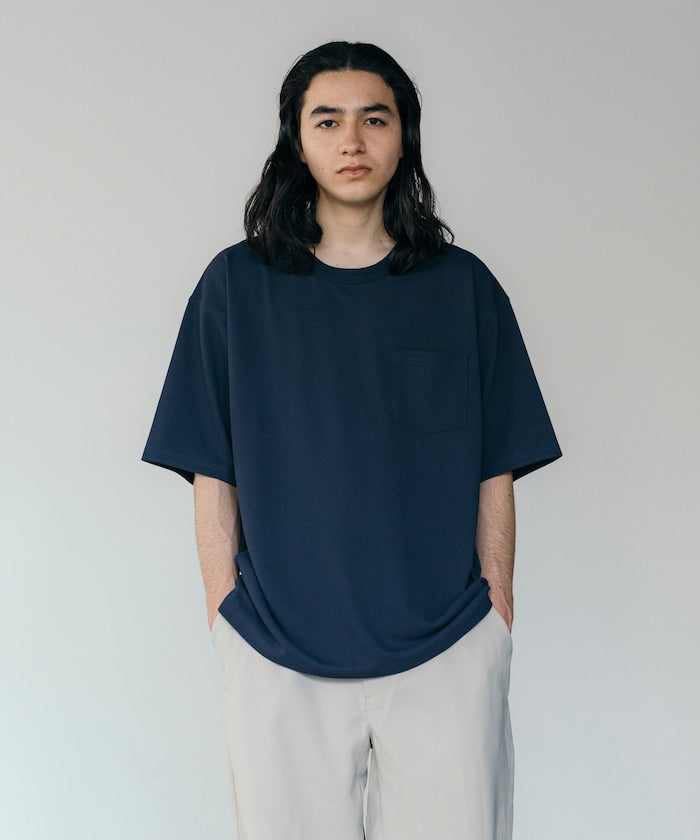 FREAK'S STORE AIRDRY pique knit crew neck pocket T-shirt 圓領口袋T恤