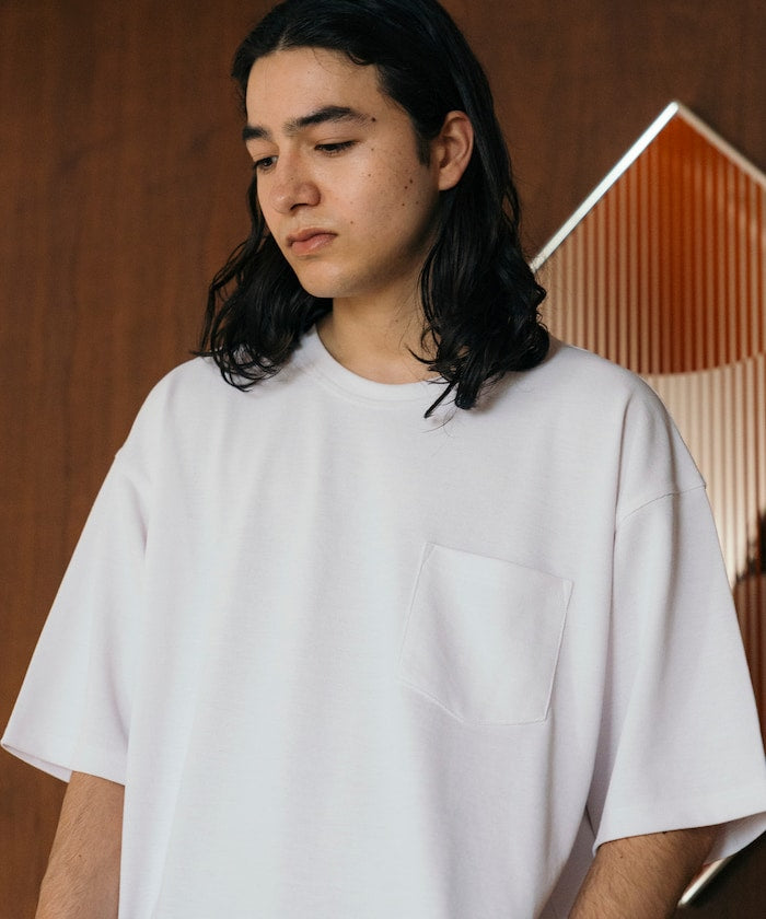FREAK'S STORE AIRDRY pique knit crew neck pocket T-shirt 圓領口袋T恤