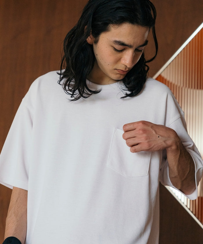 FREAK'S STORE AIRDRY pique knit crew neck pocket T-shirt 圓領口袋T恤