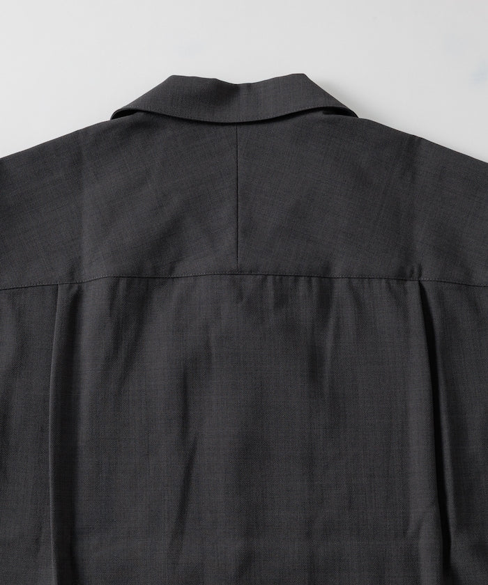 FREAK'S STORE Quick-drying material Relaxed fit Open collar shirt 寬版亞麻短袖襯衫