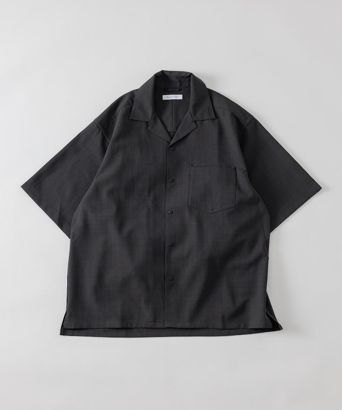 FREAK'S STORE Quick-drying material Relaxed fit Open collar shirt 寬版亞麻短袖襯衫