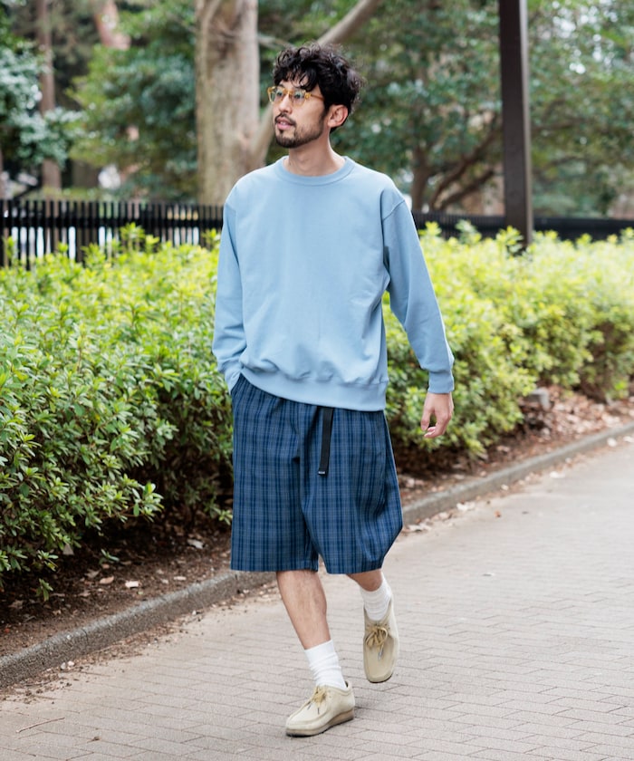 FREAK'S STORE x Foxfire Fishing Satellite Pants 寬版格紋短褲