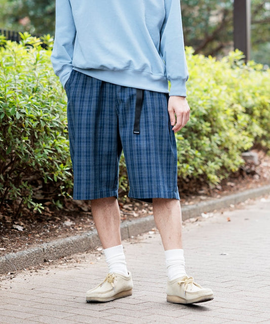 FREAK'S STORE x Foxfire Fishing Satellite Pants 寬版格紋短褲