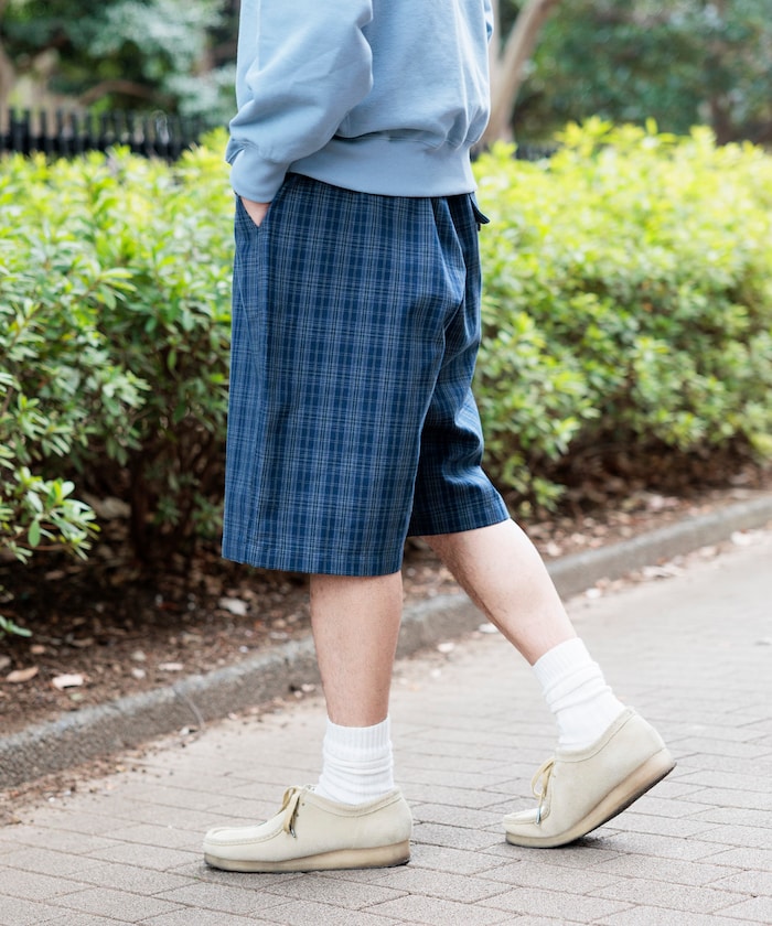 FREAK'S STORE x Foxfire Fishing Satellite Pants 寬版格紋短褲