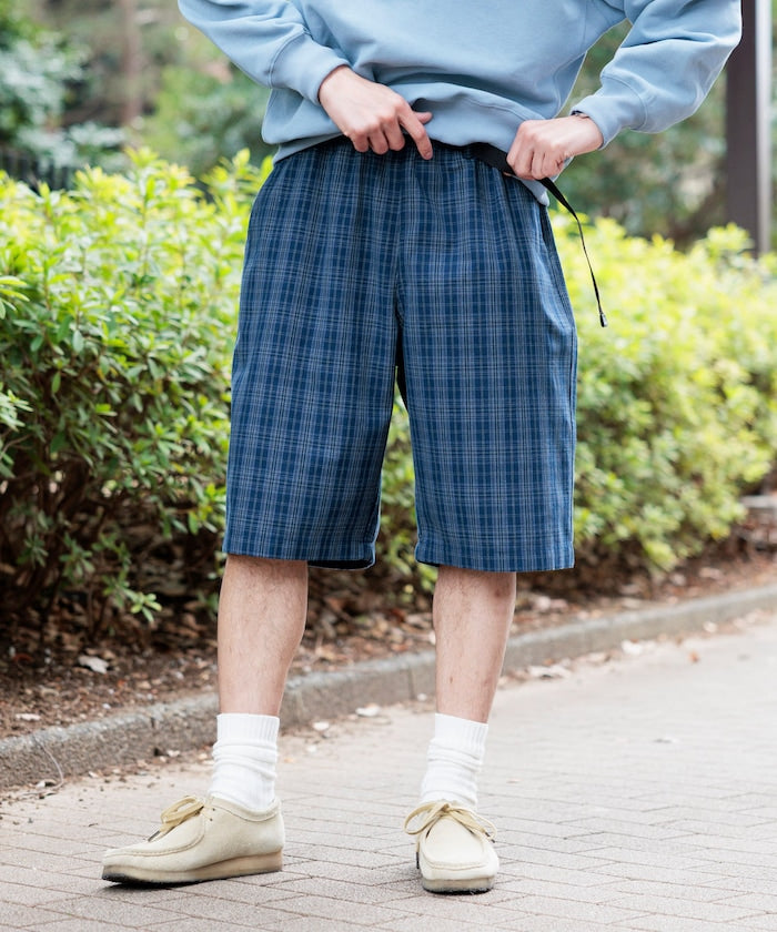FREAK'S STORE x Foxfire Fishing Satellite Pants 寬版格紋短褲