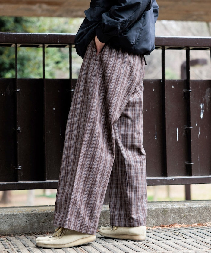 FREAK'S STORE x Foxfire Fishing Satellite Pants 寬版格紋褲