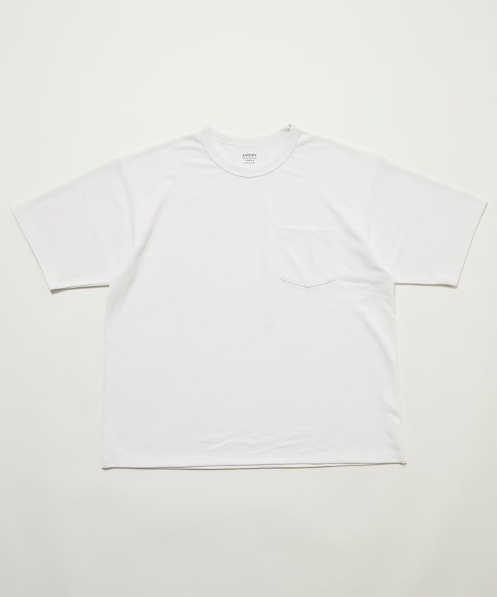FREAK'S STORE AIRDRY pique knit crew neck pocket T-shirt 圓領口袋T恤