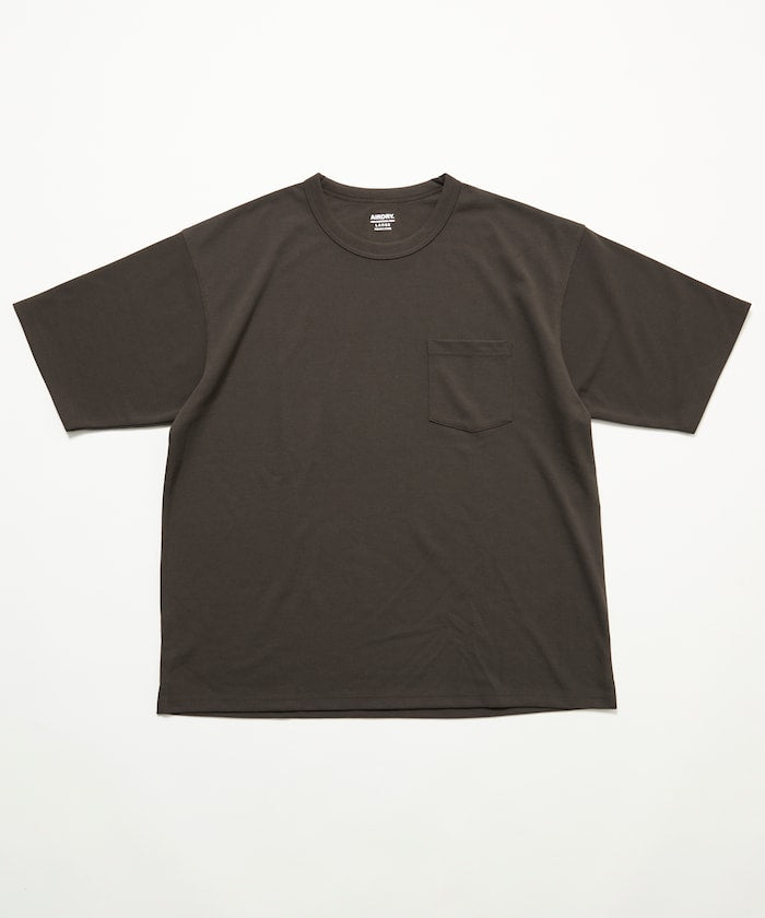 FREAK'S STORE AIRDRY pique knit crew neck pocket T-shirt 圓領口袋T恤