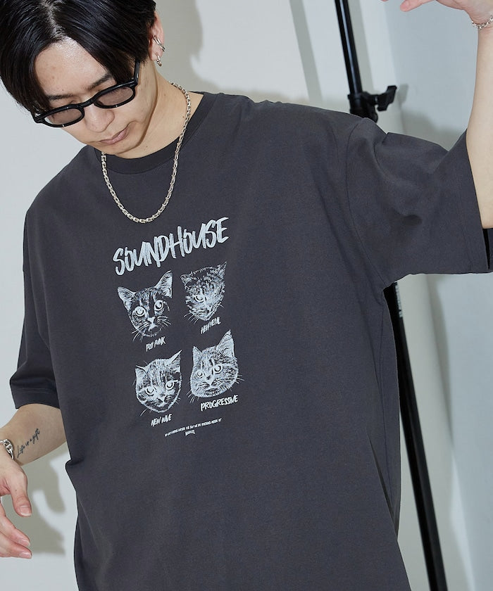 PUBLUX 限定 SOUNDHOUSE 貓咪印花 T 恤