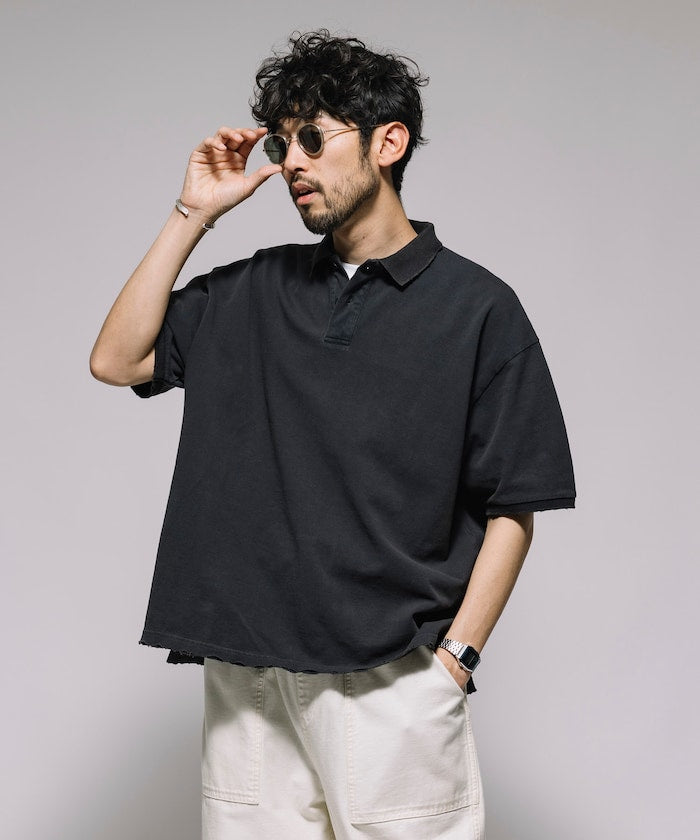 Firsthand Relaxed Distressed oversized polo shirt 復古寬版Polo衫